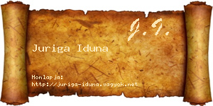 Juriga Iduna névjegykártya